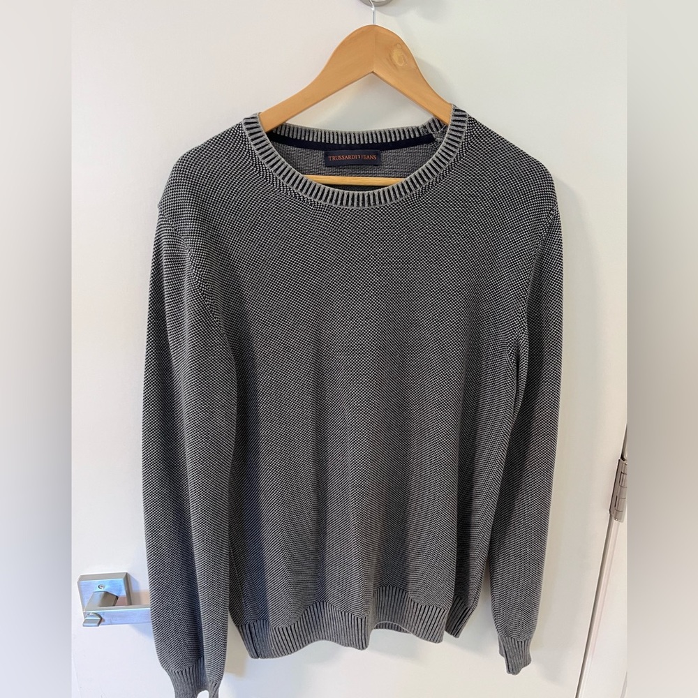 Trussardi Men's Grey Crewneck Knit Sweater